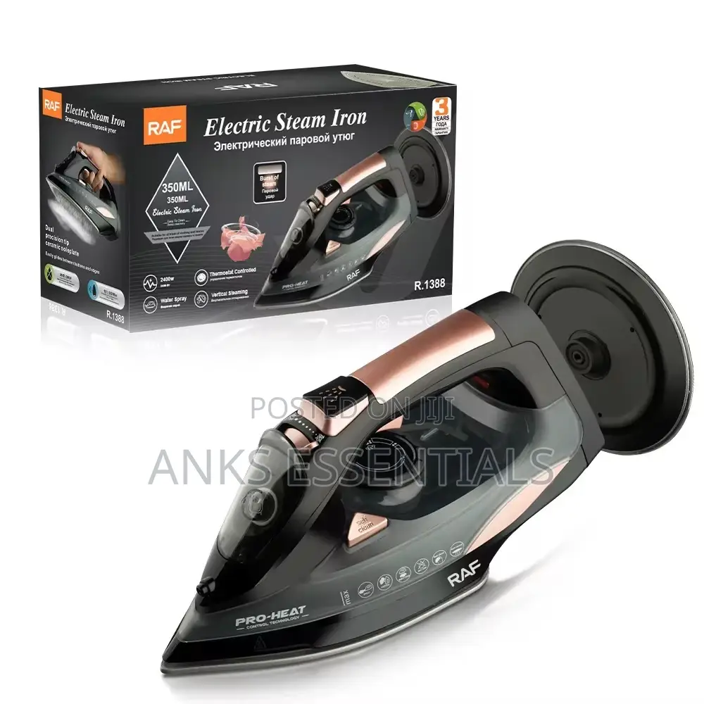 Raf Pro-Heat Cordless Steam Iron With Adjustable Temperature