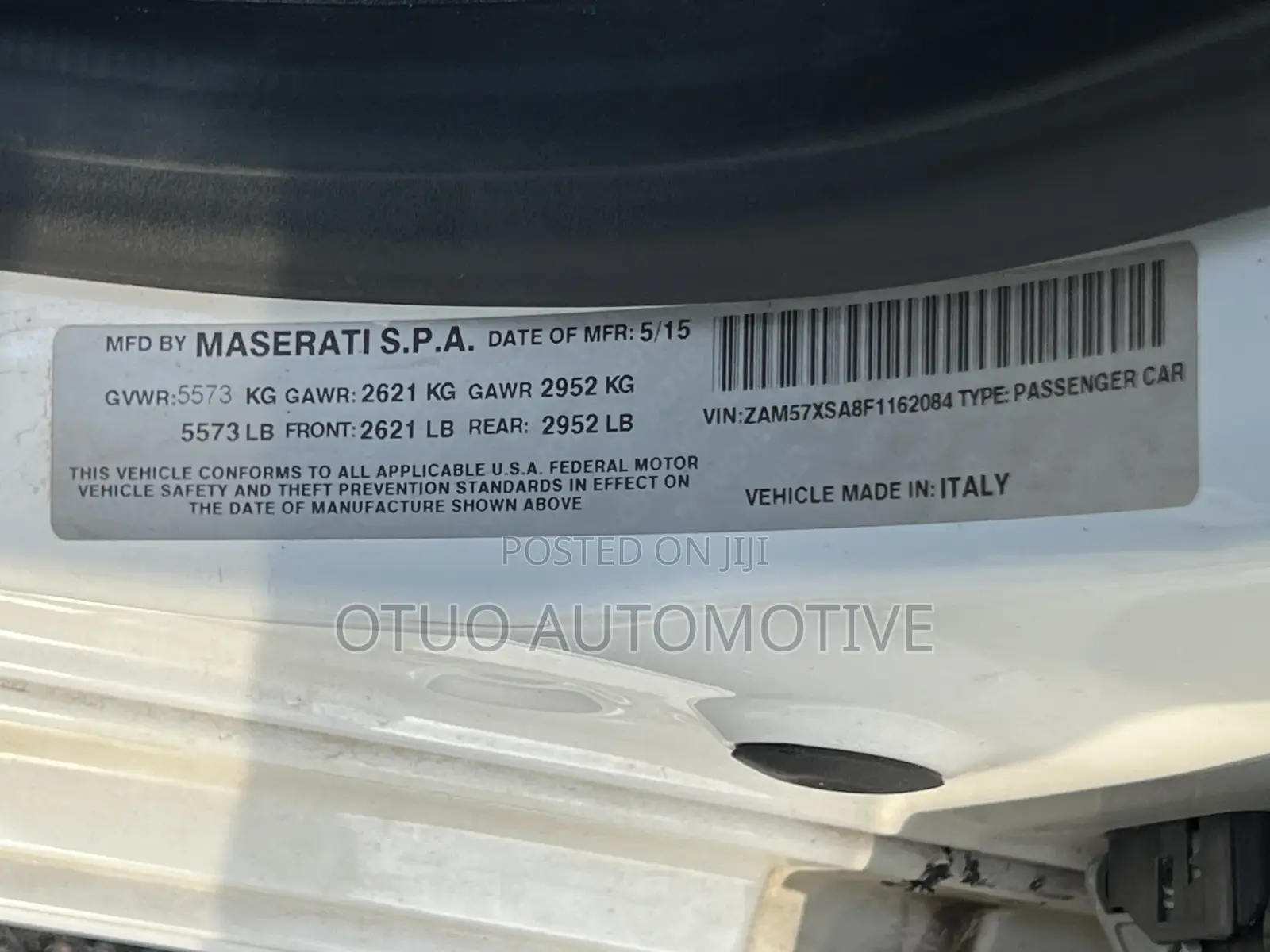 Maserati Ghibli S Q4 4dr Sedan AWD (3.0L 6cyl Turbo 8A) 2015 White