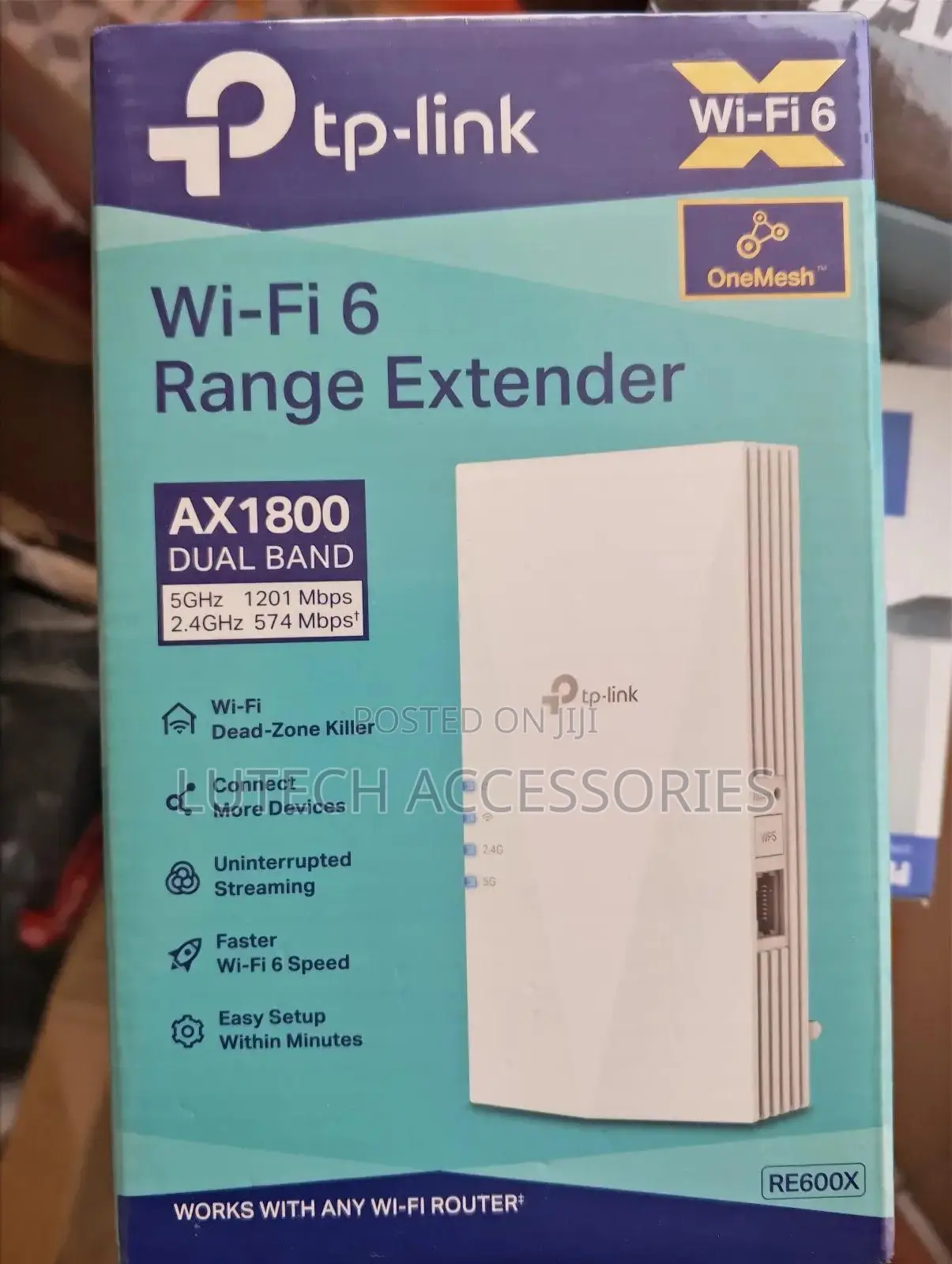 Tp Link Wi-Fi 6 Range Extender Ax1800 Dual Band (Re600)