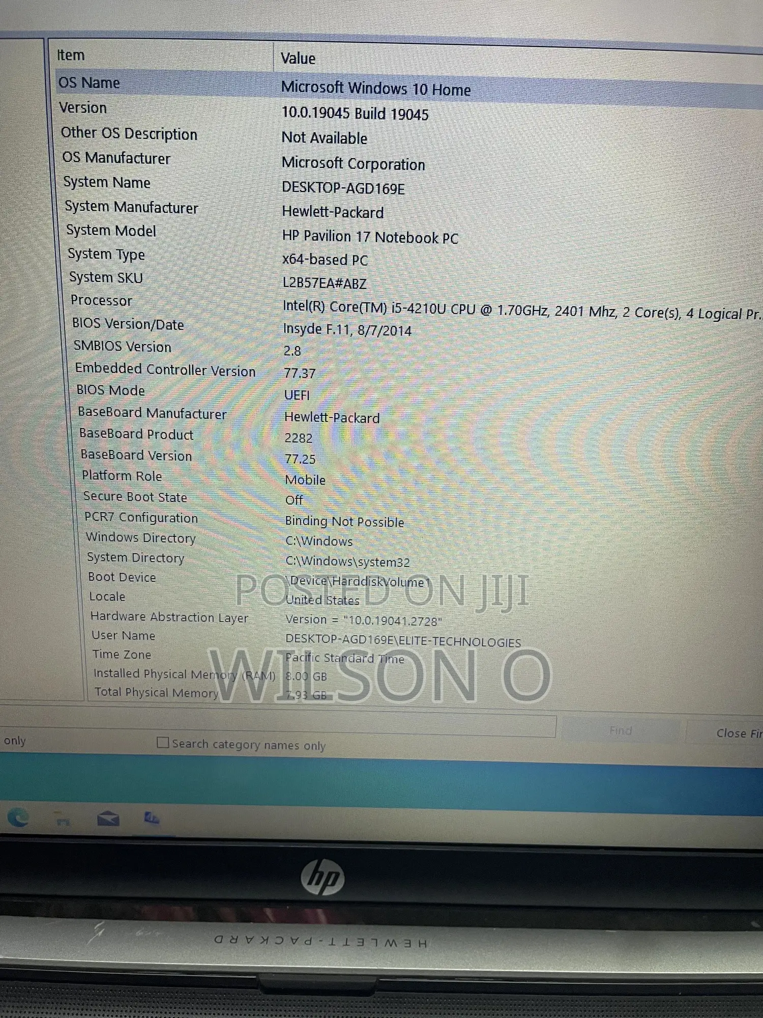 Laptop HP Pavilion 17 8GB Intel Core i5 HDD 160GB