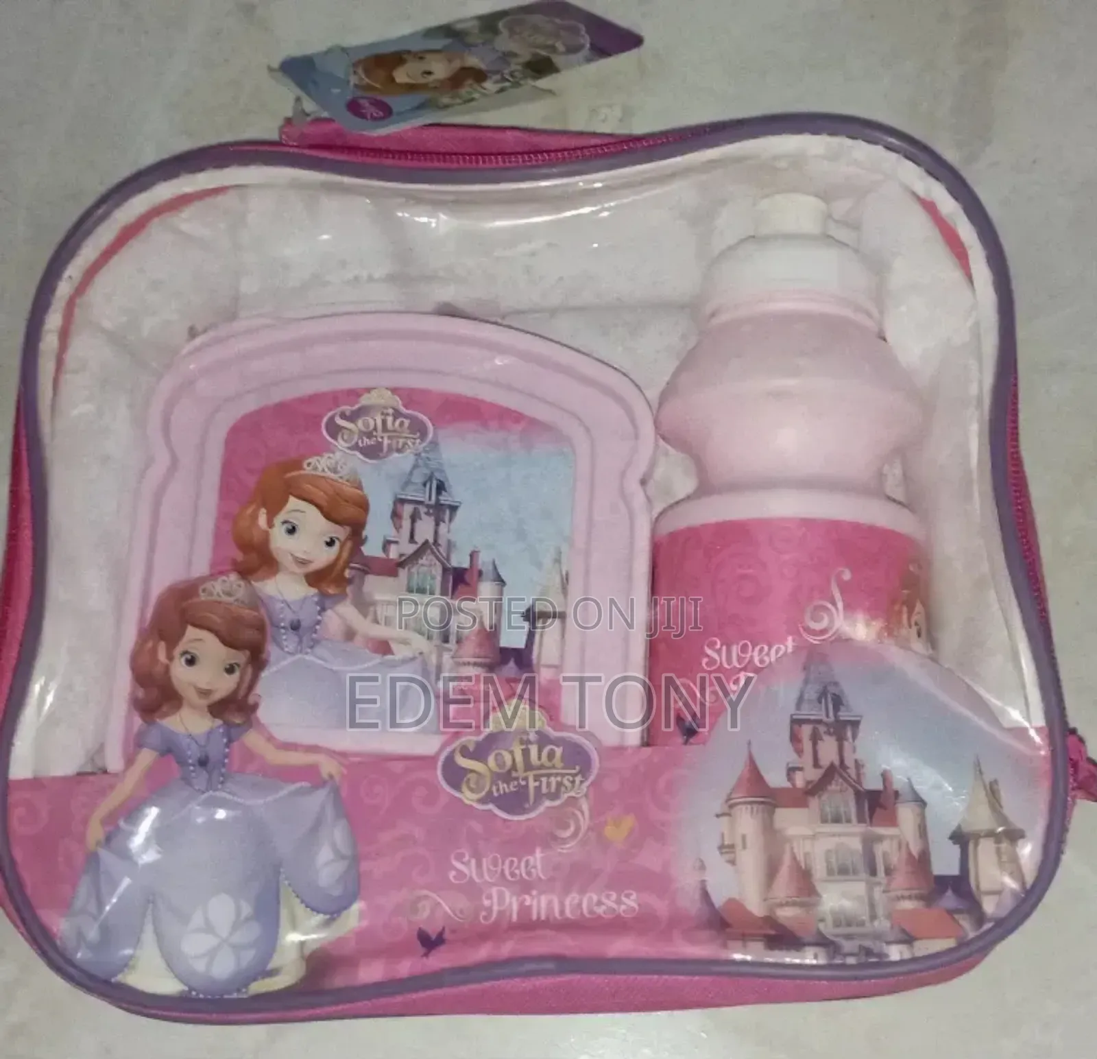 Sofia the First 3-Piece Lunch Bag, Bottle, and Sandwich Box Set