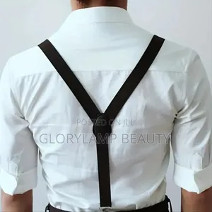Adjustable Elastic Y-Back Suspenders Bow Tie – Groom Office Wear