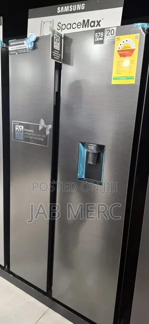 578l Samsung Fridge Freezer Side by Side Dispenser Doubledoor Darkgrey