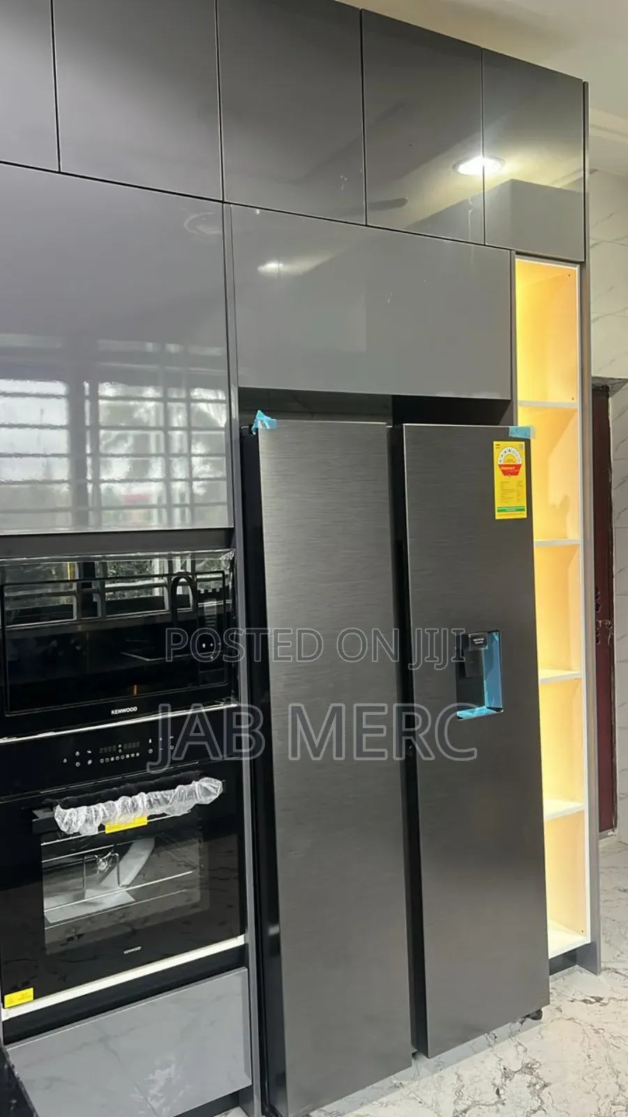 578l Samsung Fridge Freezer Side by Side Dispenser Doubledoor Darkgrey