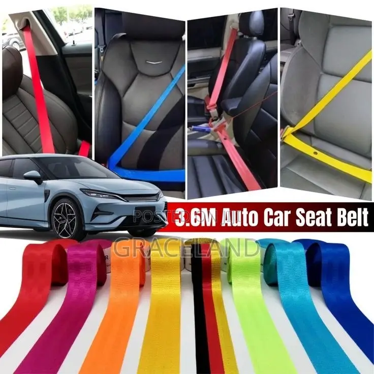 This Is Original Multicolored Car Seat Belts Auto 3.6m All Cars