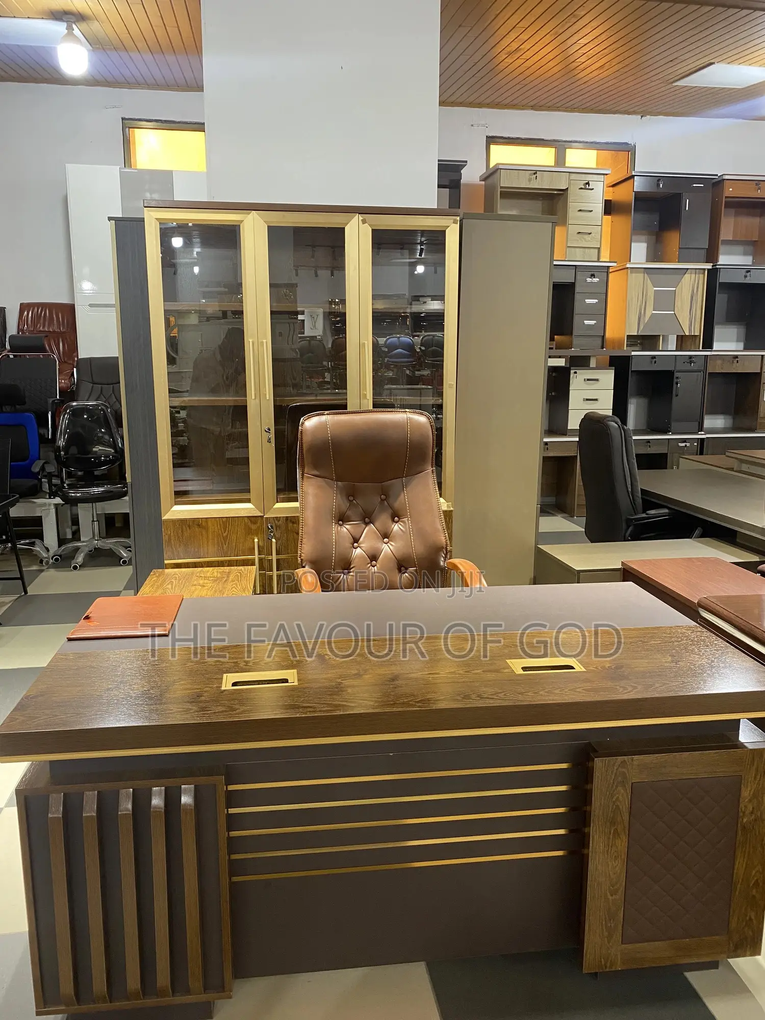 A Well Made Set of Office Furniture(Three Solid Items)