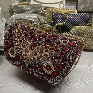 Elegant Crystal Beaded Evening Clutch Handbag
