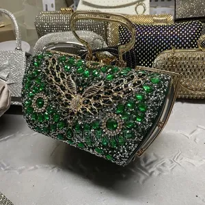 Elegant Crystal Beaded Evening Clutch Handbag