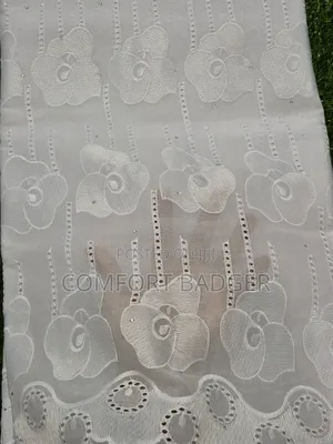 Pure White Elegant Cotton Dry Lace