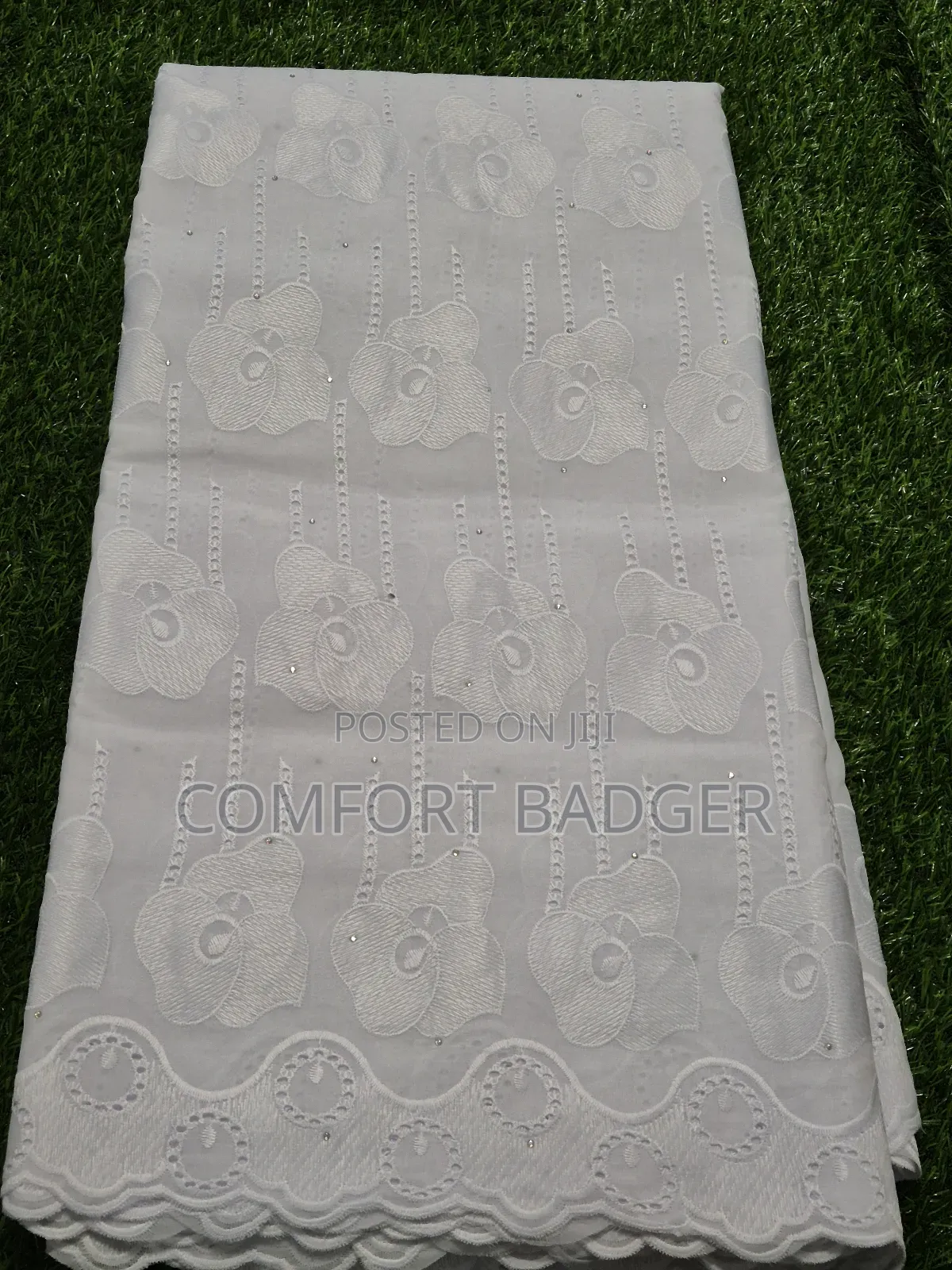 Pure White Elegant Cotton Dry Lace