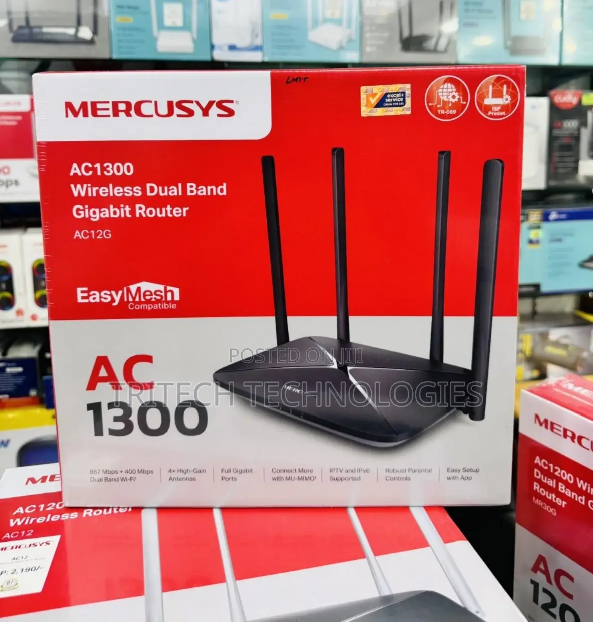 Mercusys Ac1300 Wifi Router Ac12g Full Gigabit Router