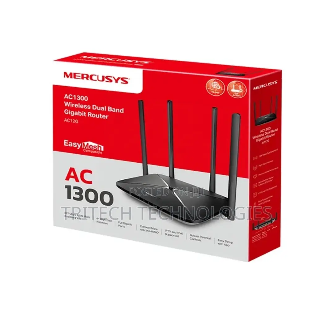 Mercusys Ac1300 Wifi Router Ac12g Full Gigabit Router