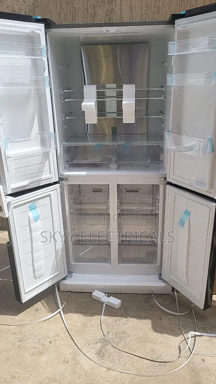 Pearl 482 Liters (6300bg)4 Doors Black Mirror Side By Side Fridge