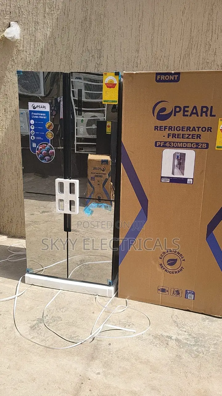 Pearl 482 Liters (6300bg)4 Doors Black Mirror Side By Side Fridge