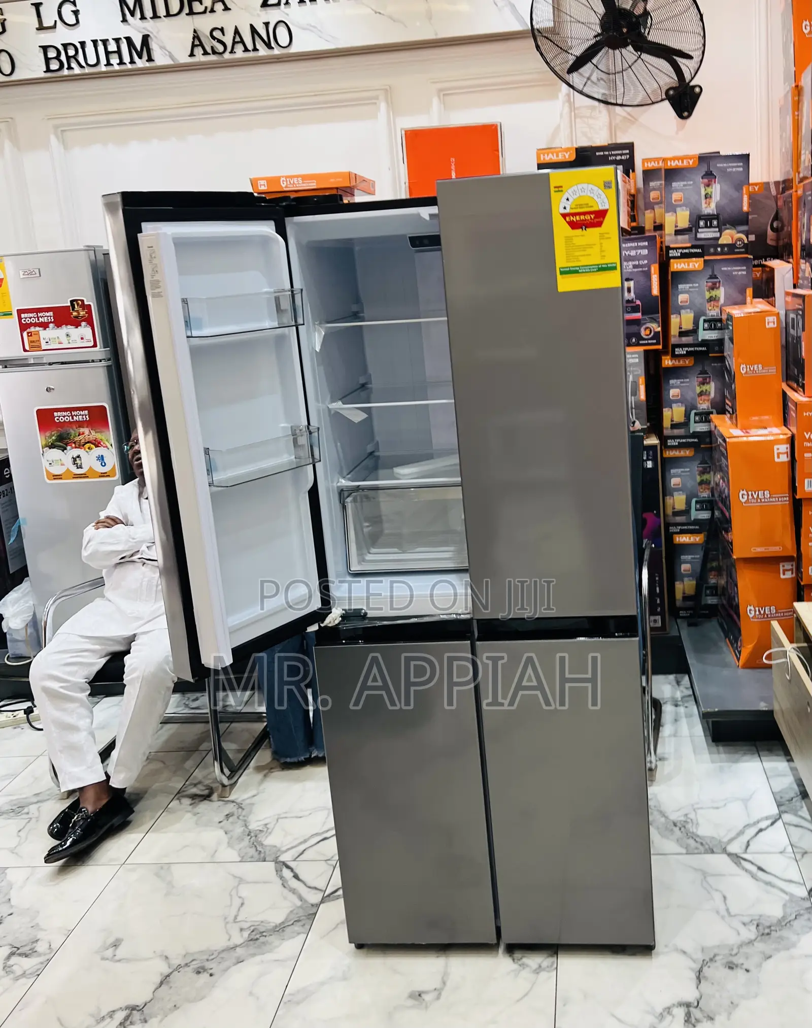 Shop Original Nasco Side by Side Refrigerator Nasf-400fdr1(Gray) 