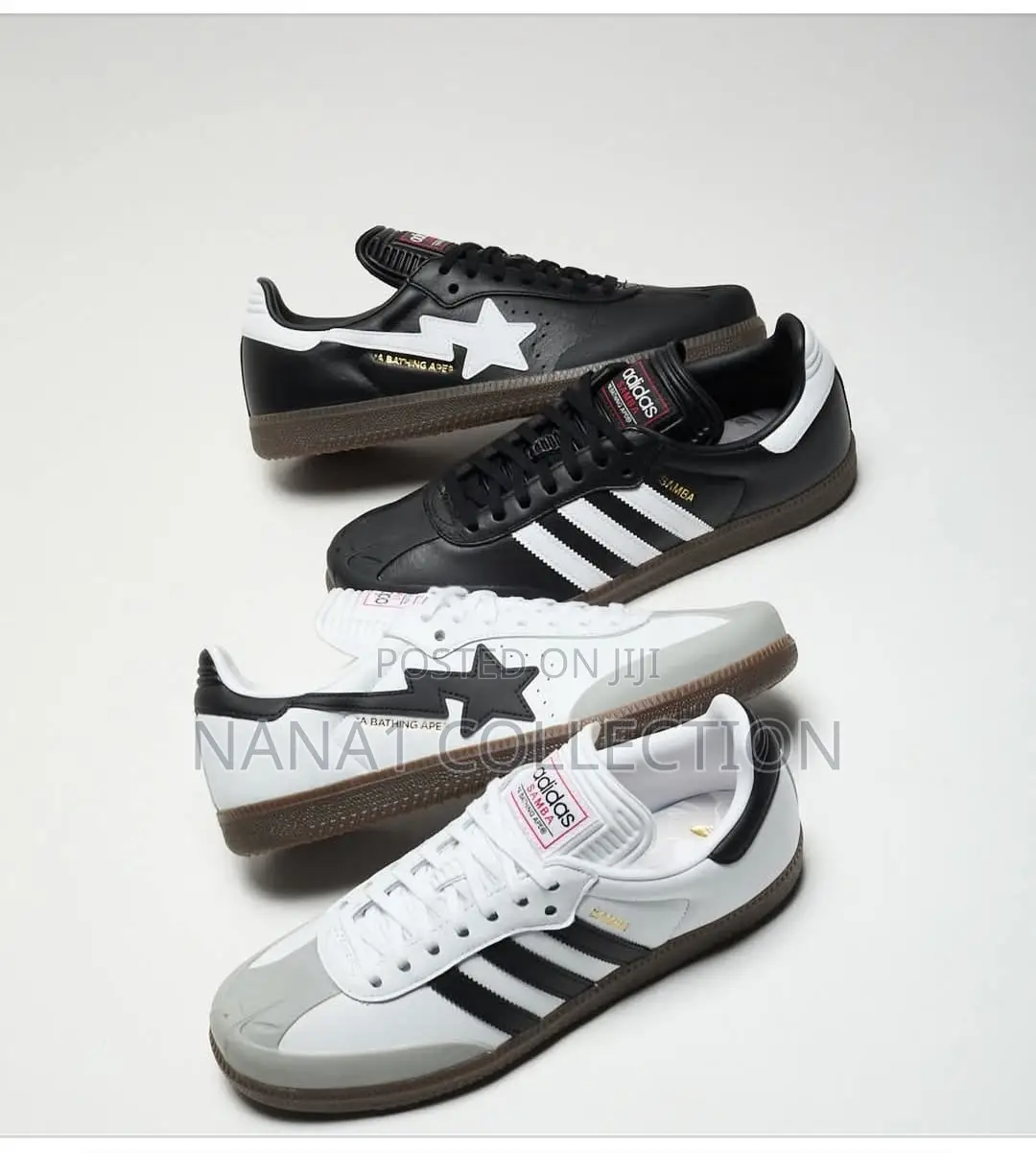 Adidas X Bape Unisex Samba Sneakers