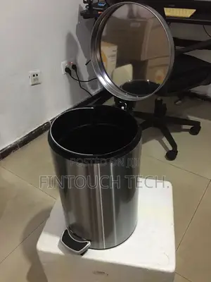 12l Round Stainless Steel Garbage Can With Pedal for Homes Office