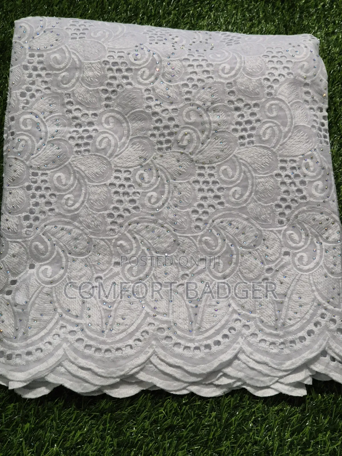 Elegant Voile Lace With Stones