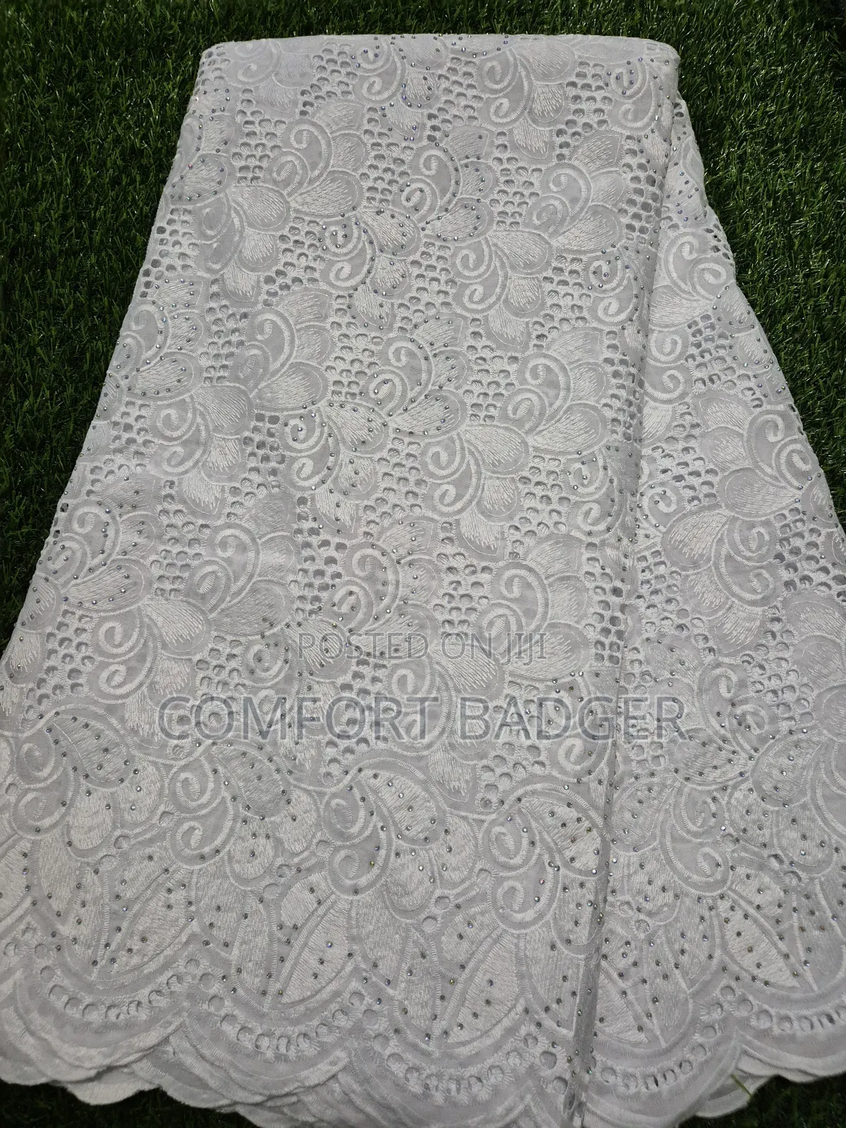 Elegant Voile Lace With Stones