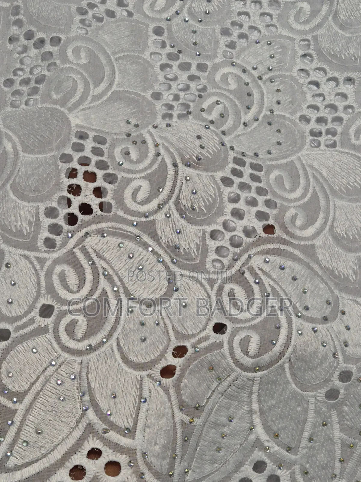 Elegant Voile Lace With Stones
