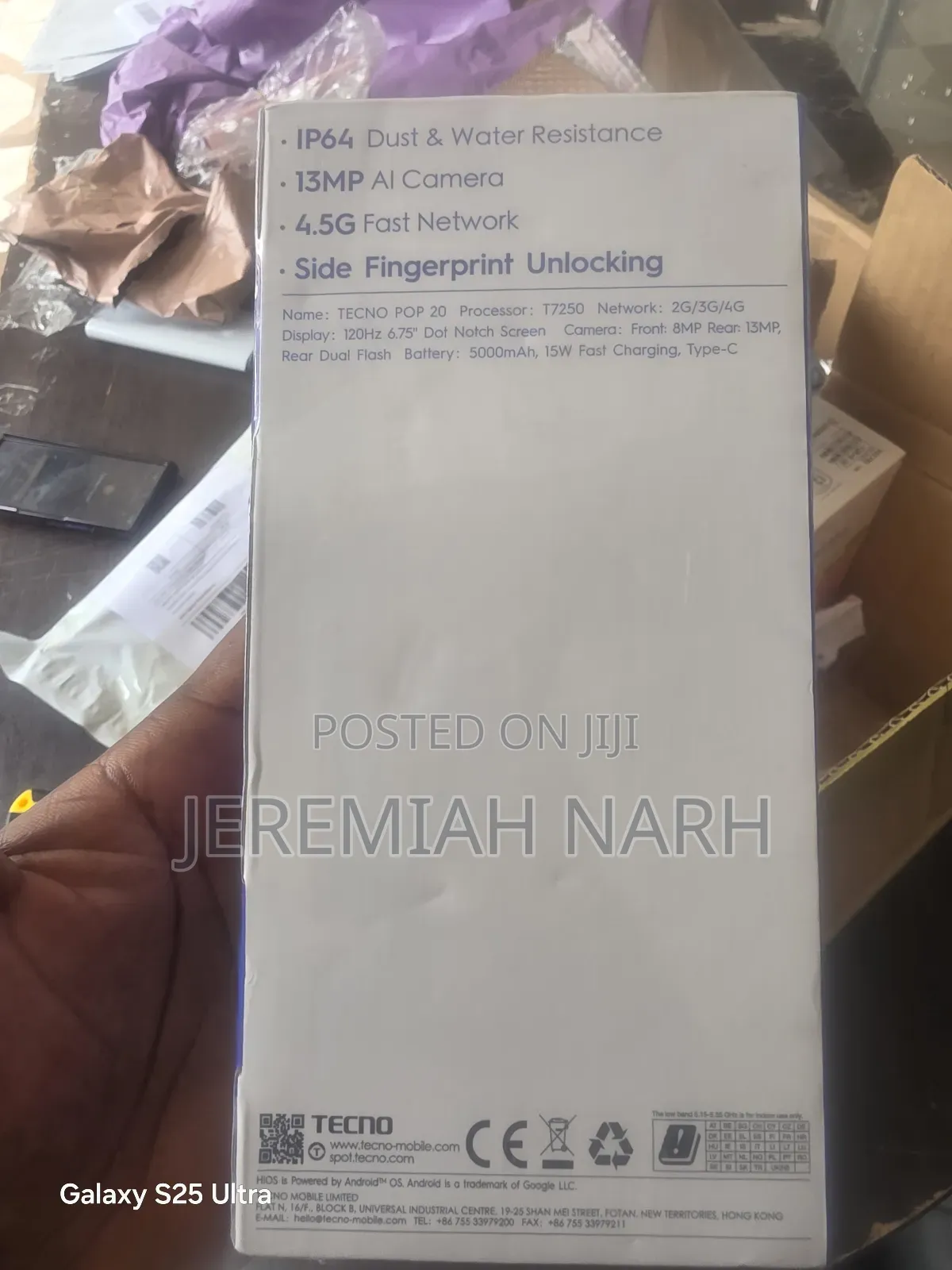 New Tecno Pop 20 64 GB Black