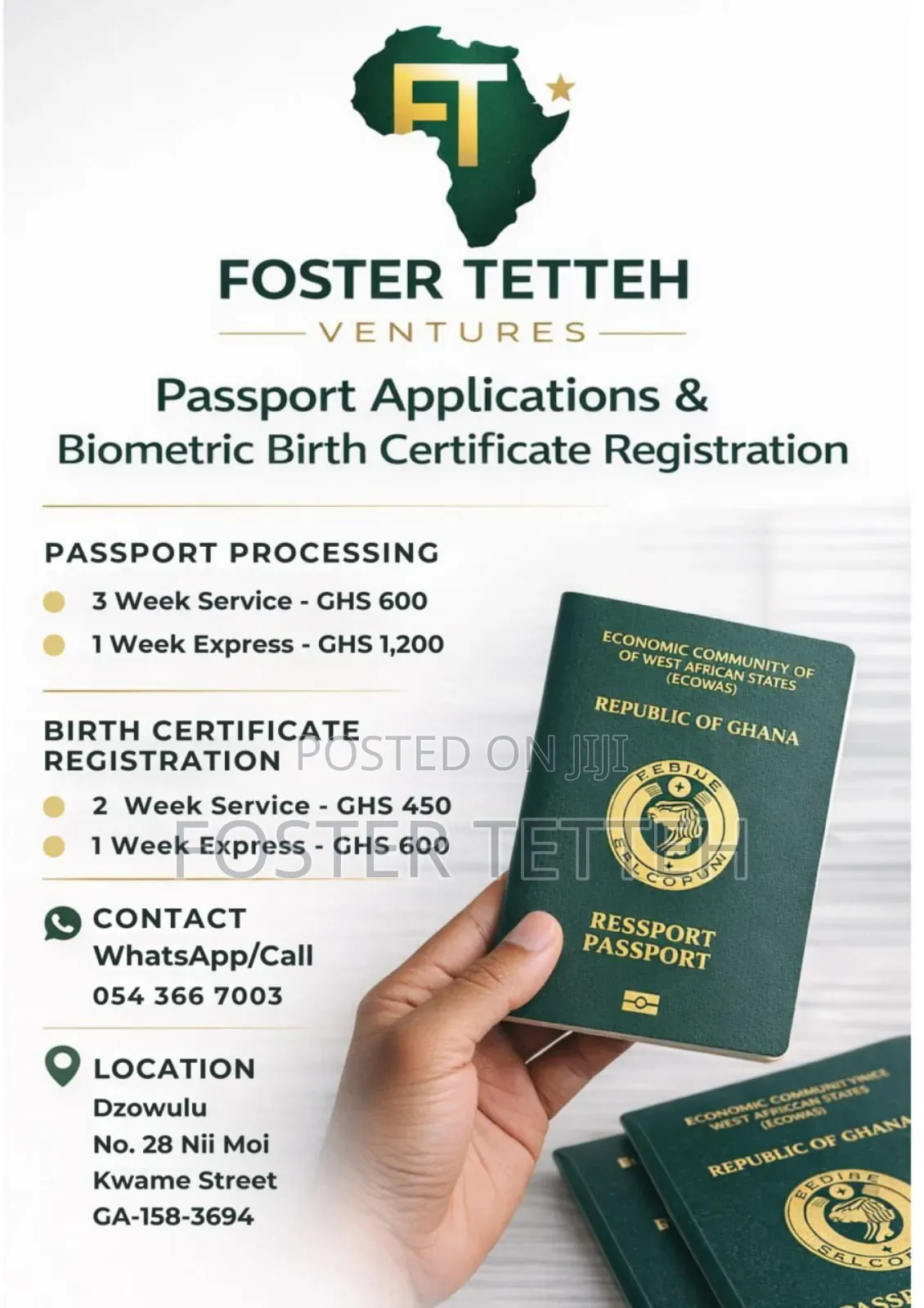 Passport Application and Biometric Birth Certificate Registration