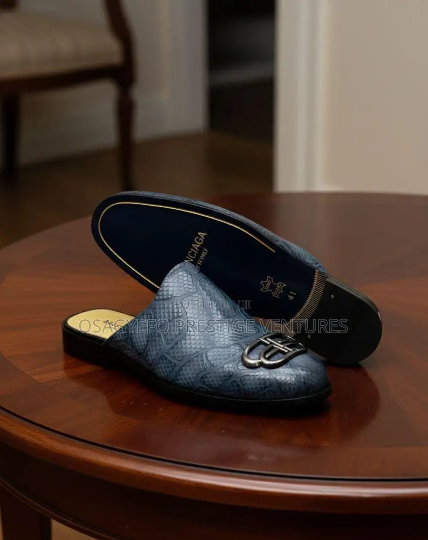High Quality Balenciaga Half Shoe Navy Blue