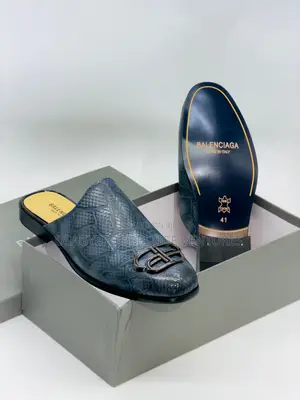 High Quality Balenciaga Half Shoe Navy Blue
