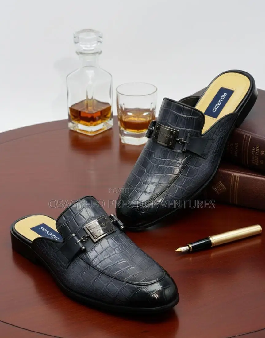 High Quality Morizio Half Shoe Navy Blue