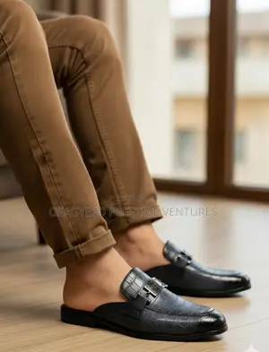 High Quality Morizio Half Shoe Navy Blue