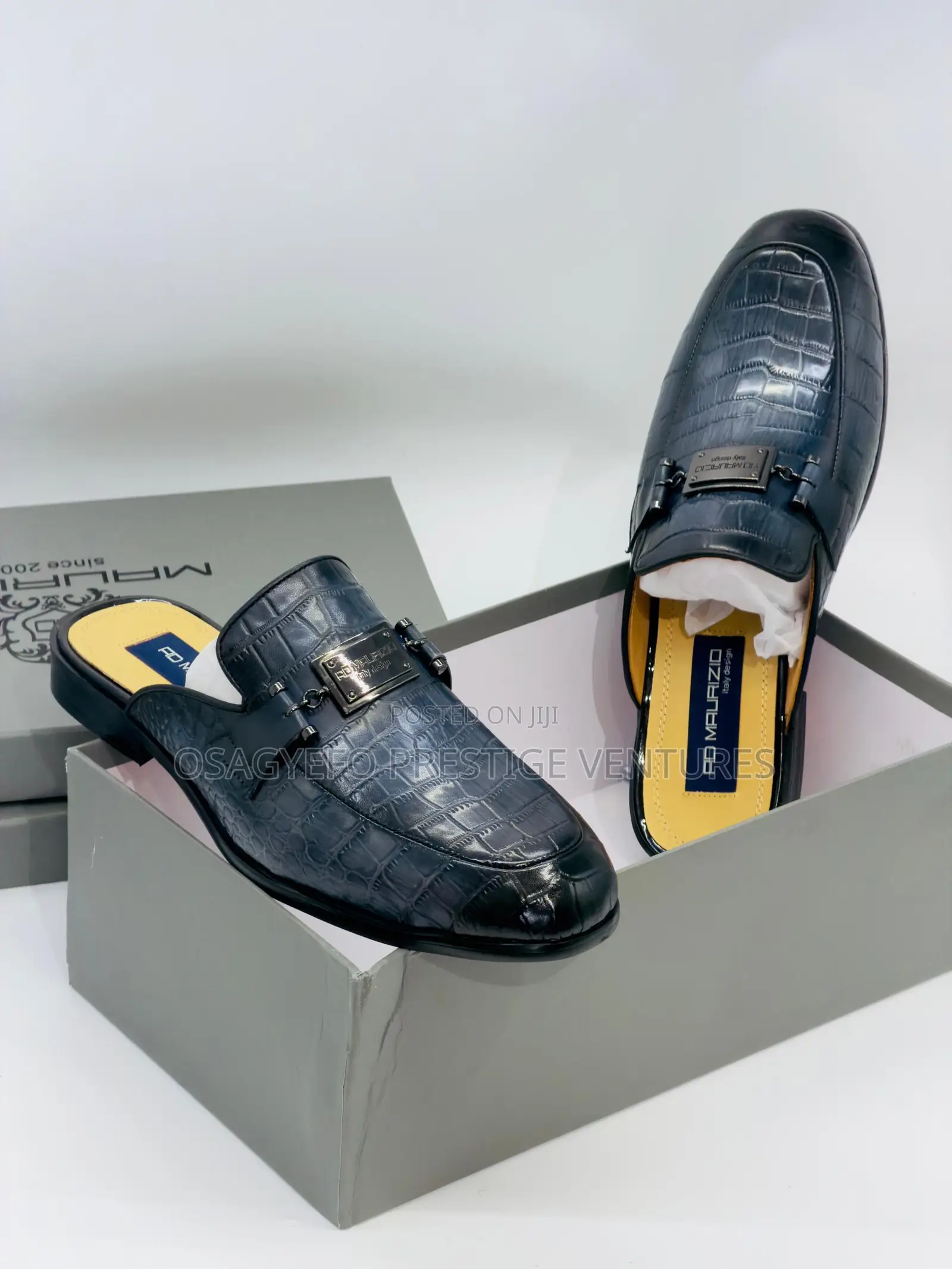 High Quality Morizio Half Shoe Navy Blue