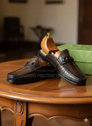 High Quality Gucci Half Shoe Coffee