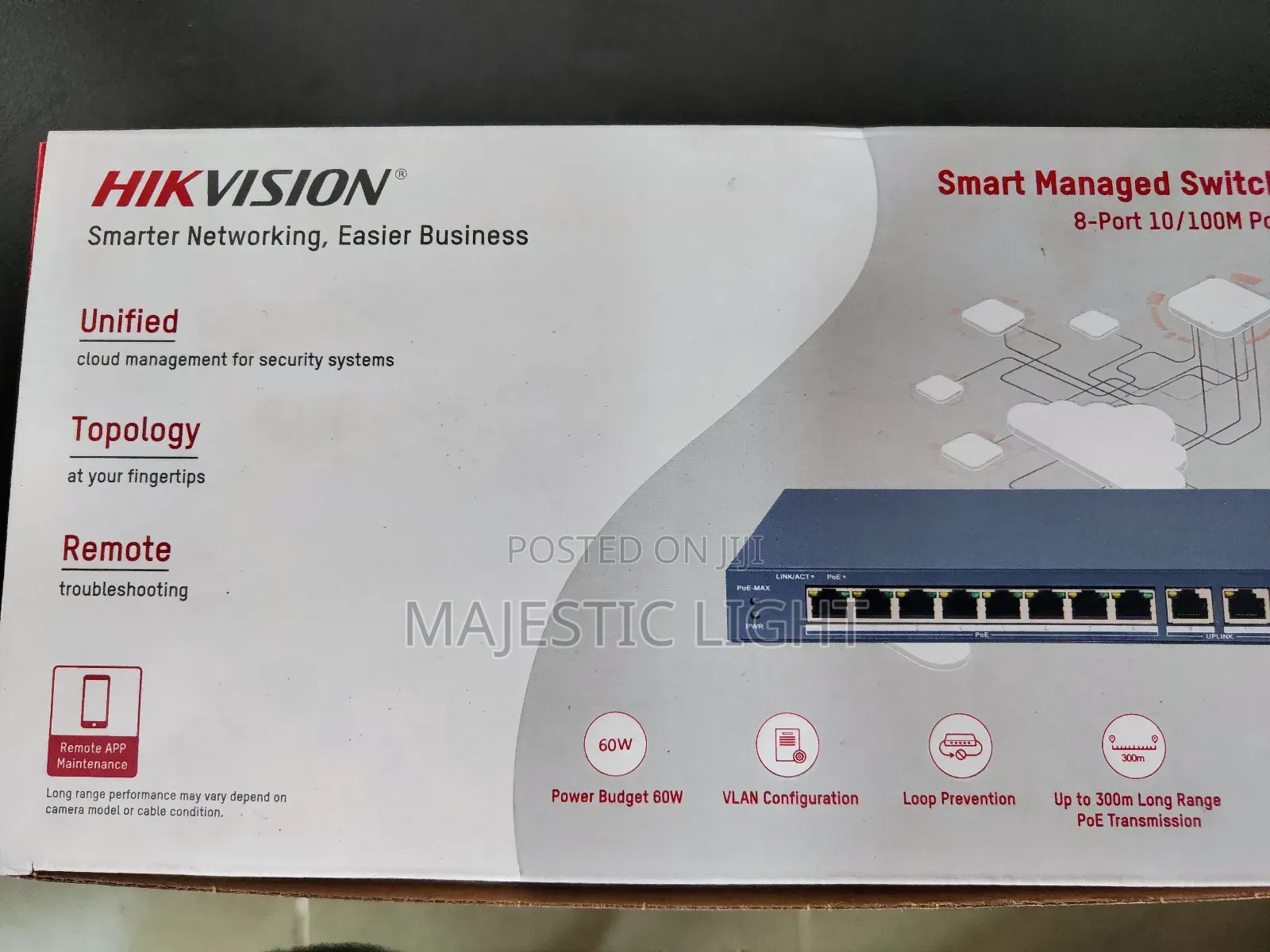 Hikvision Poe Managed Switch , 8ports +2uplinks Switch