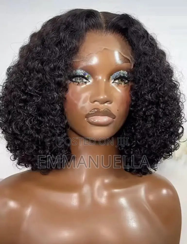 SDD 2*6 Closure Pixie Curls Wig. 10 Inches, 100%Human Hair.