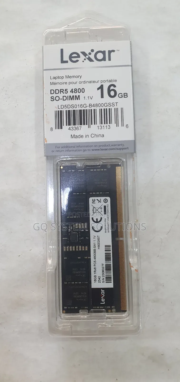 Lexar Ddr5 So-Dimm 16gb Ram