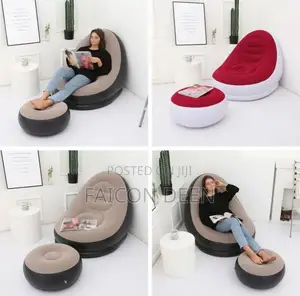 Quick Setup , Cozy Seating ;Top Notch Inflatable Air Sofa + Free Pump