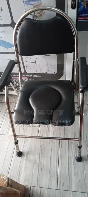 Commode Chair With Back and Handrest