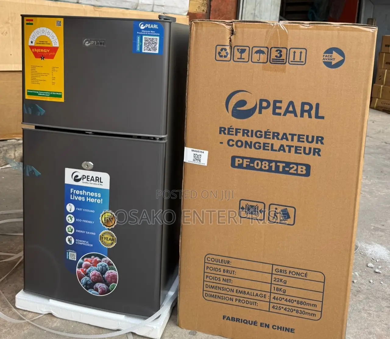 Pearl Fridge 081t-2b 52ltrs *Price =1650.00*