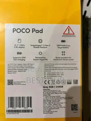 New Xiaomi Poco Pad 256 GB Black