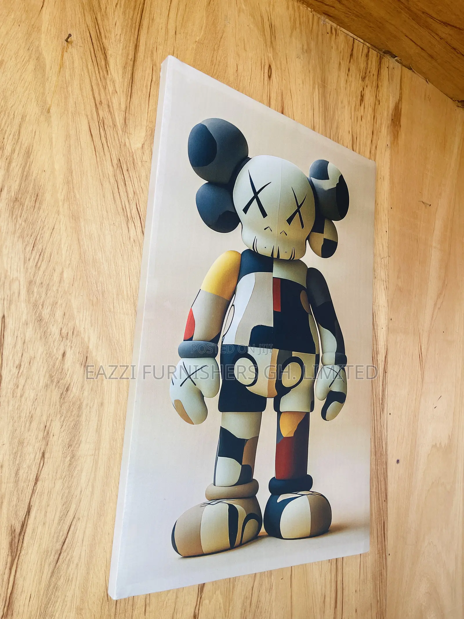 Real Cloth Canvas Pop Colour Kaws Single Frame Canvas Wall Frame