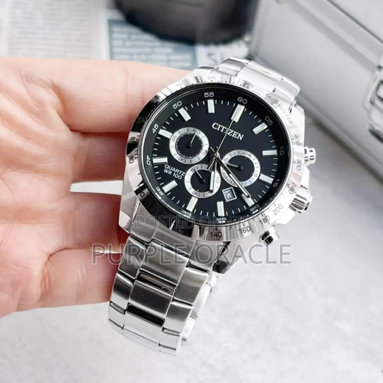 Original Citizen An8230-59e Chronograph Quartz Black Dial Men's Watch.