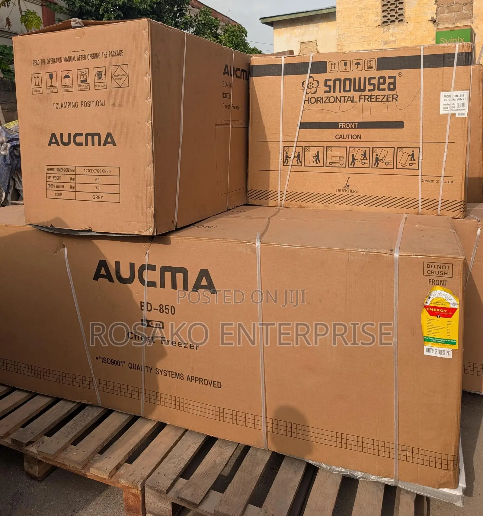 Aucma Bd-850 Chest Freezer *818ltrs* *3* ( *Three* *Doors* )