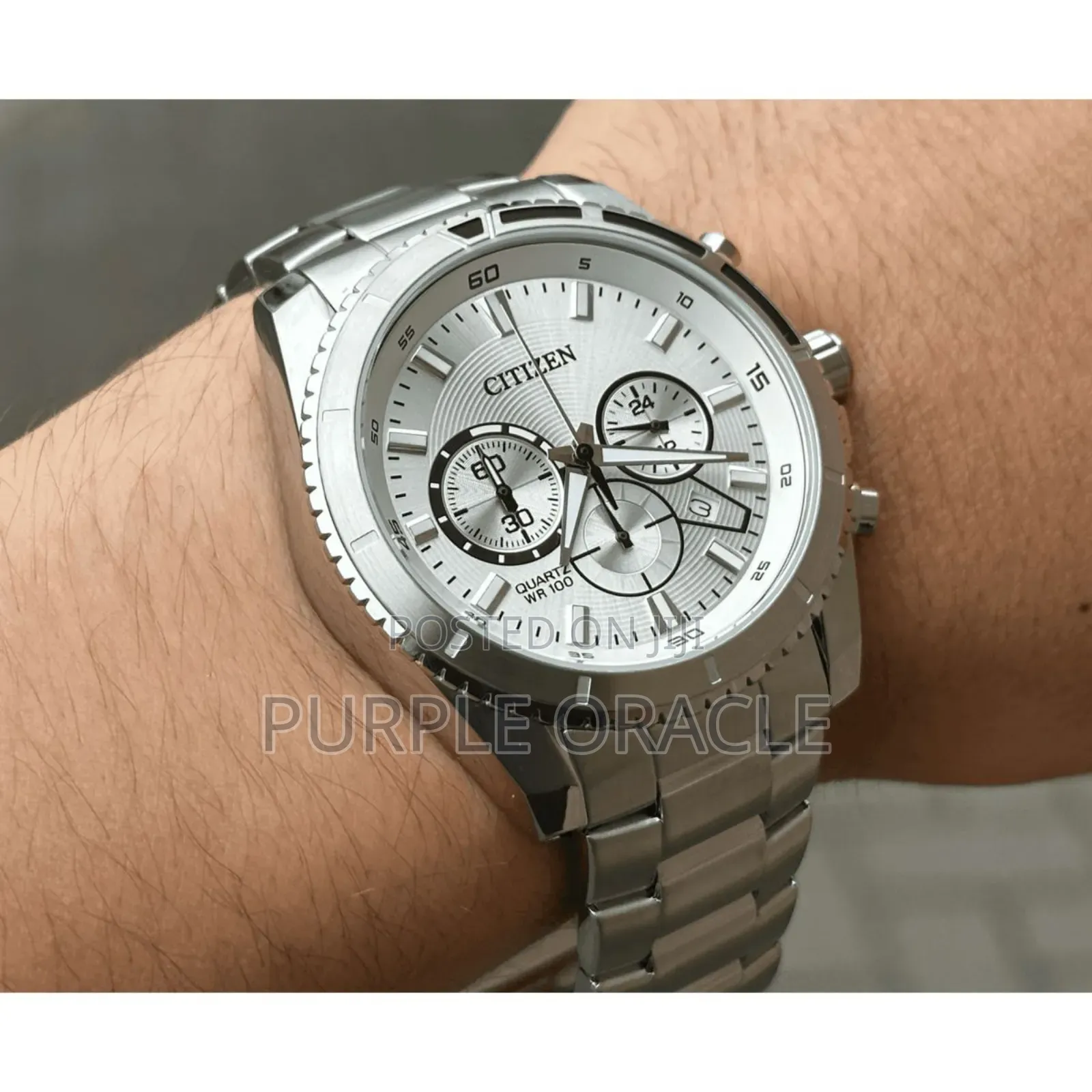 Original Citizen An8200-50a Chronograph Quartz White Dial Men's Watch.