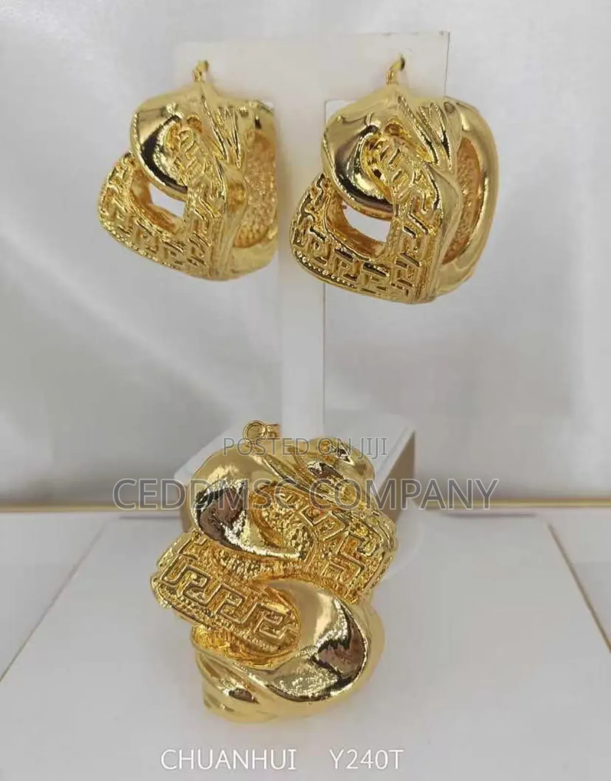 Original Gold Earrings and Pendant