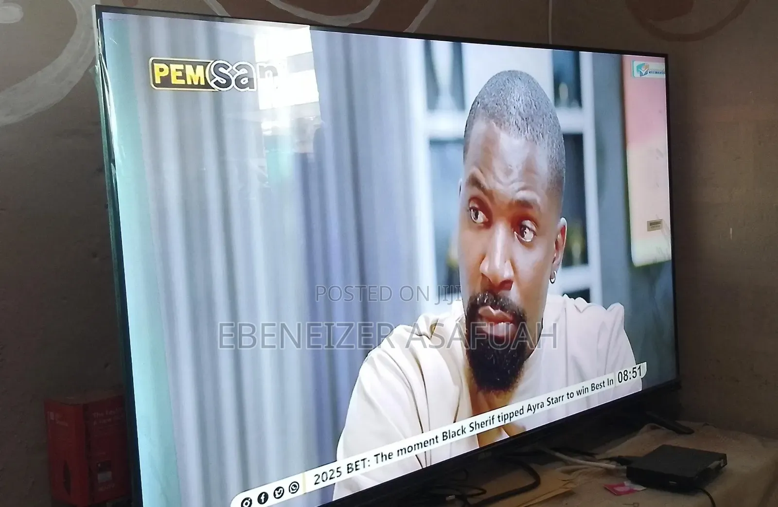 Barely Used 43" Frameless Android Smart Tv for Sale Brand: Hikers