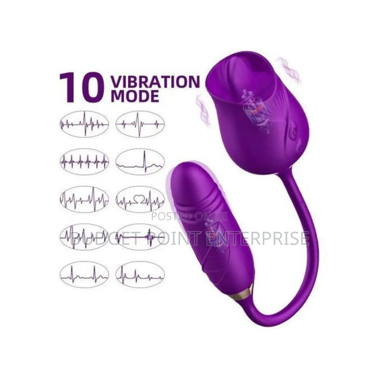 2in1 Rechargeable Rose Licking Tongue With Vibrator