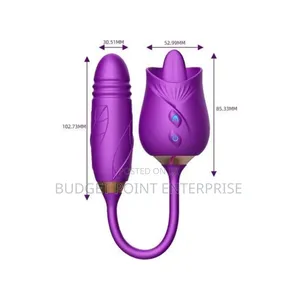 2in1 Rechargeable Rose Licking Tongue With Vibrator