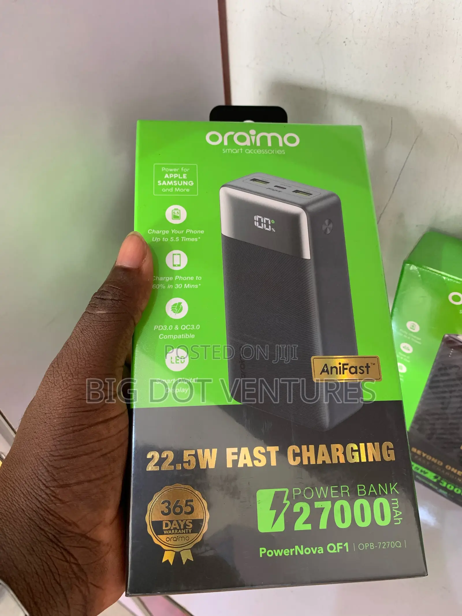 Oraimo Powernova Qf1 Power Bank 27000mah 22.5w Fast Charging