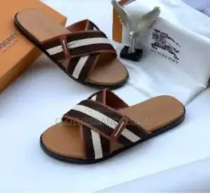 Lv, Burberry and Louboutin Slippers