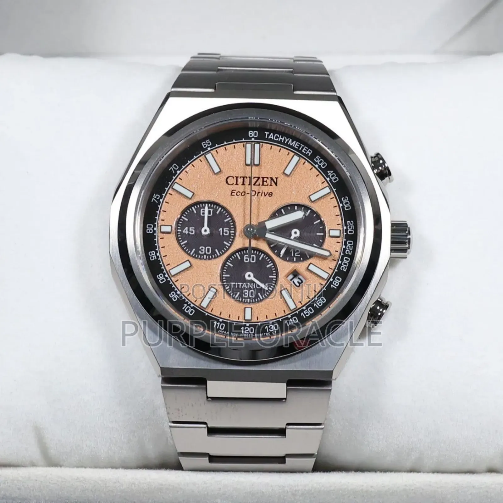 Citizen Zenshin Eco-drive Ca4610-85z  Super Titanium Salmon Dial
.